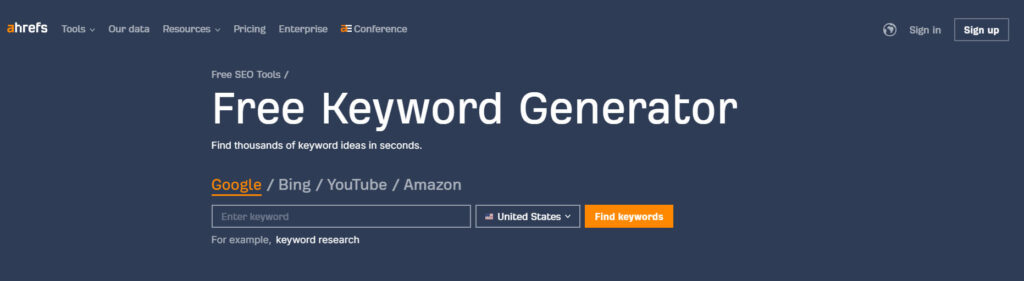 Ahrefs-keyword-generator